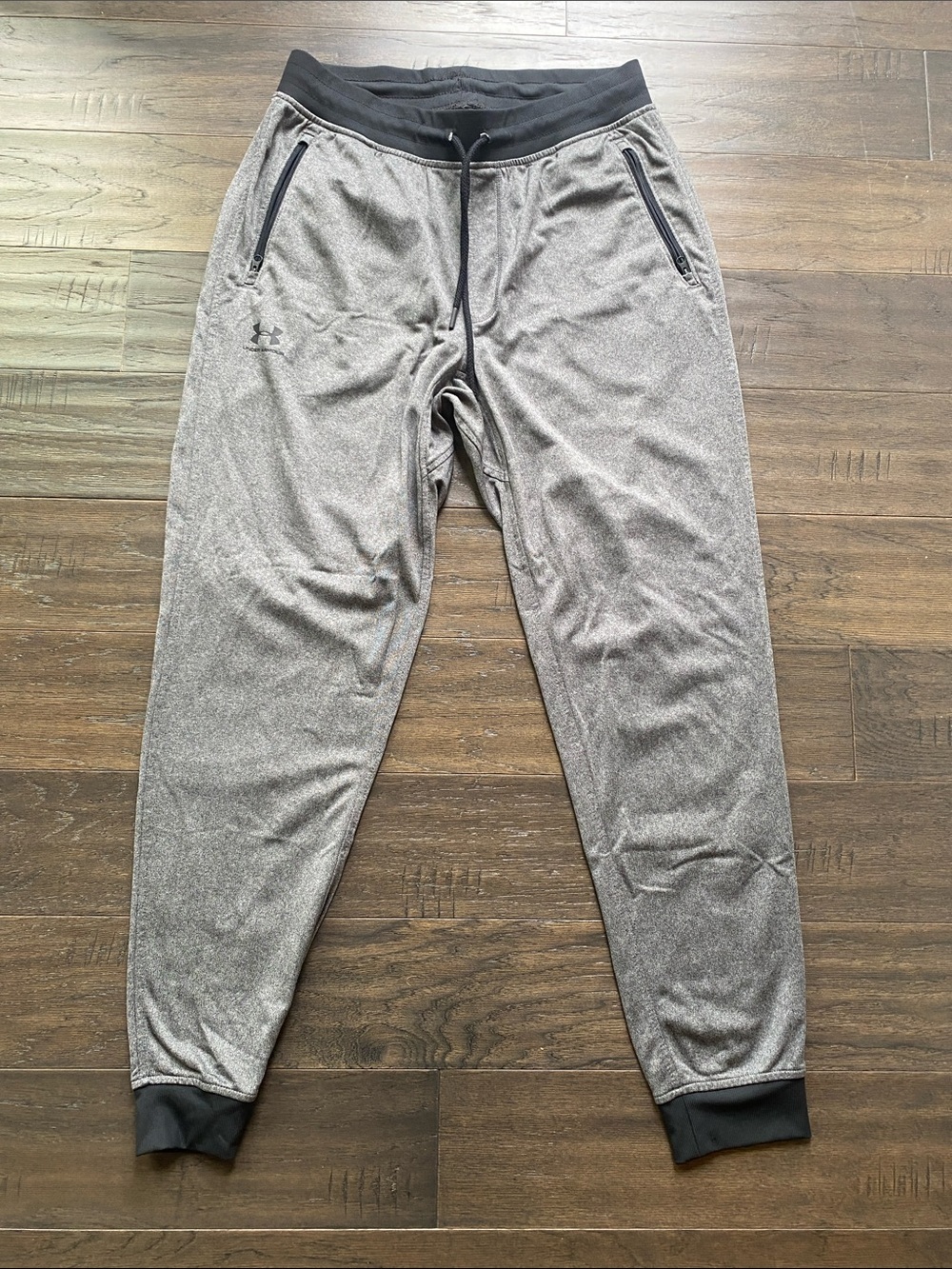 Under Armour Heather Gray Jogger Sweatpants Mens Sz Large Lightweight